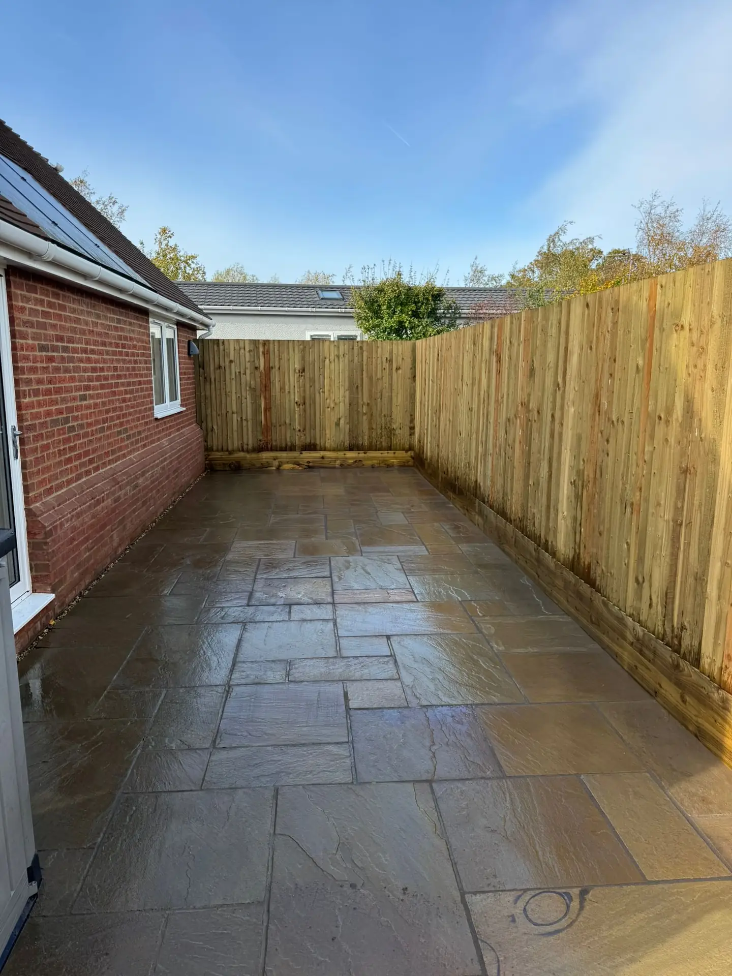 Block paving in charcoal tones
