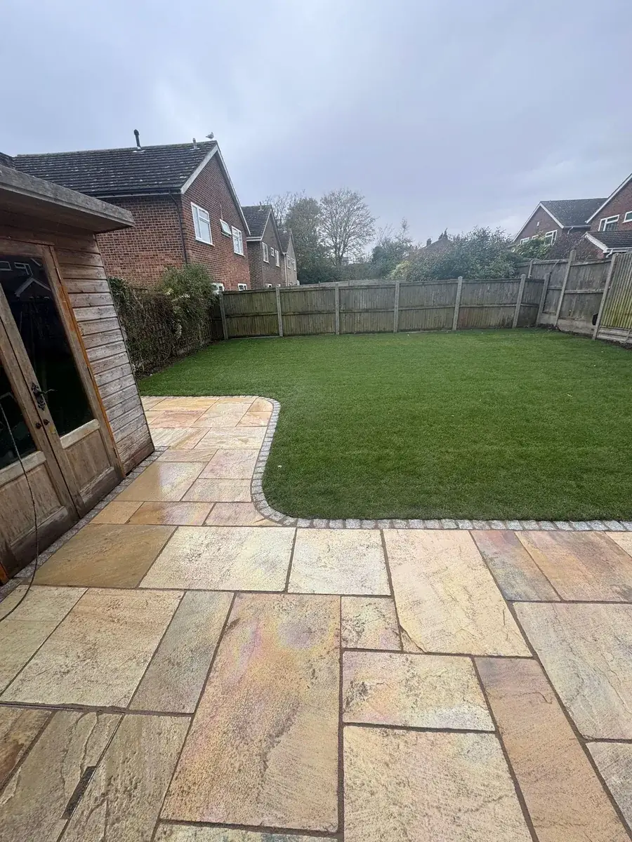 Paving beside a kerb