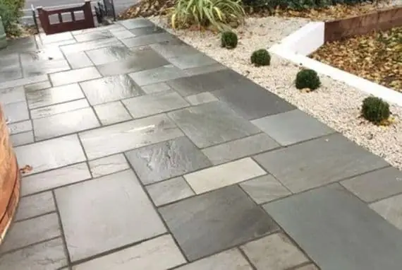 Paving beside a pathway