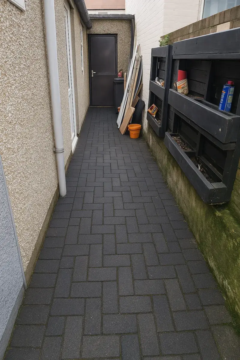 Driveway surface example after work