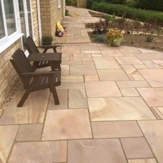 Sandstone paving