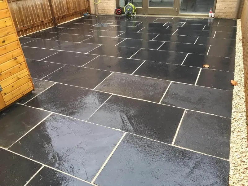 Dark tarmac surface